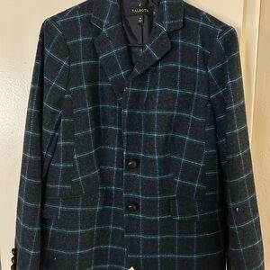 Talbots Blue and Black Tweed Jacket